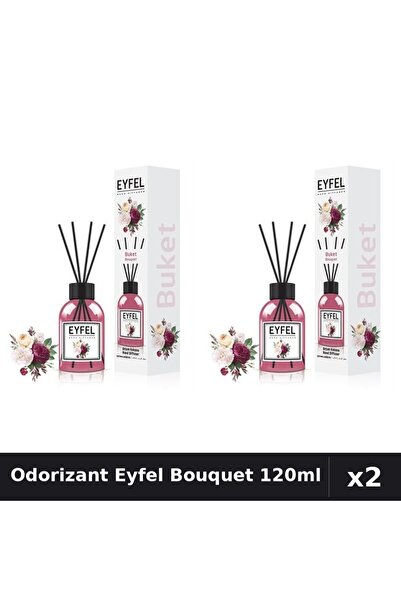 Eyfel Set 2 Odorizant Camera cu Betisoare Bouquet 120ml - Parfum Intens