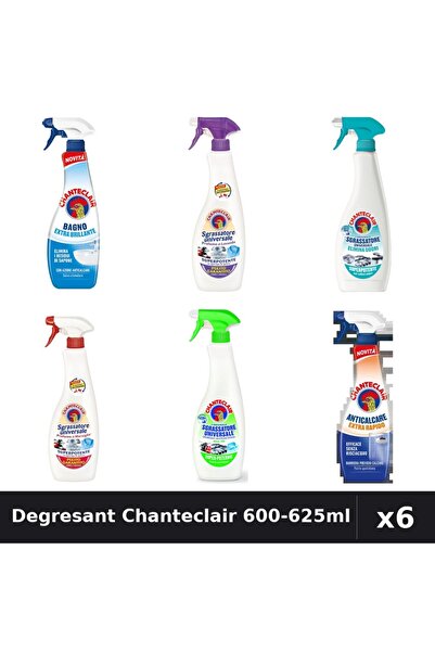 Chanteclair Set 6 Degresant Universal 600-625ml - Anticalcar, Lămâie, Marseil...