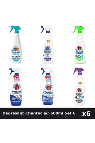 Chanteclair Set 6 Degresant Universal 600ml - Lavanda, Lămâie, Bicarbonat, An...