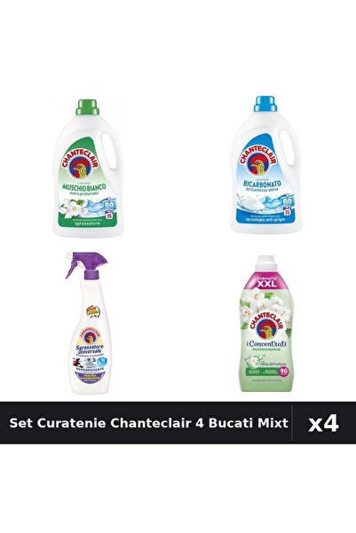 Chanteclair Set 4 Detergent și Degresant - 1575ml, 600ml, 1800ml - Mosc Alb, ...