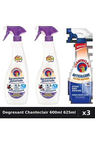 Chanteclair Set 3 Degresant Universal 600ml + Anticalcar 625ml - Lavanda, Mos...