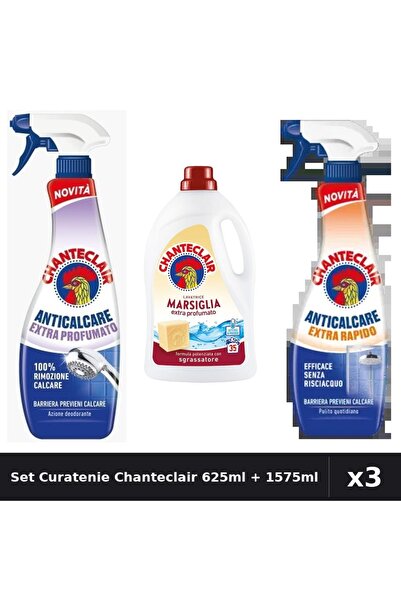 Chanteclair Set 3 Curatenie Degresant 625ml + Detergent 1575ml - Extra Parfum...