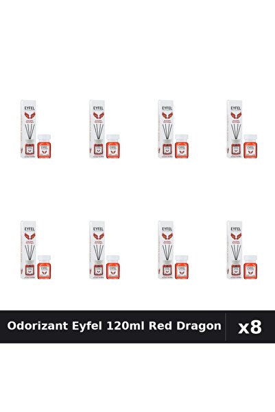 Eyfel Set 8 Odorizant Camera cu Betisoare Red Dragon 120ml - Parfum Intens