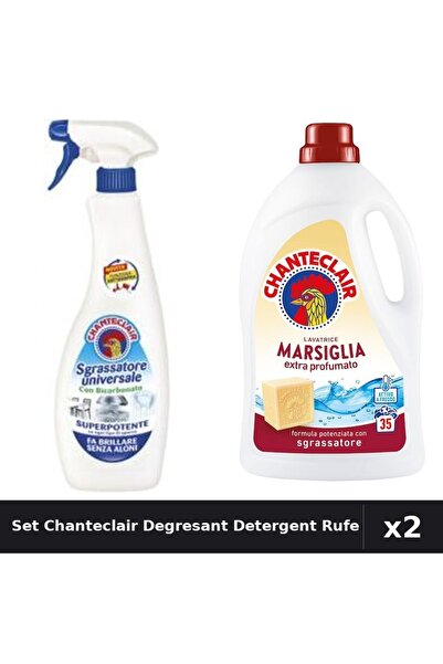 Chanteclair Set 2 Curatenie - Degresant 600ml + Detergent Rufe 1575ml 35 Spalari