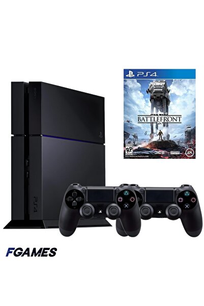 Sony Κονσόλα Playstation 4 Ps4 500GB + Δύο Χειριστήρια + Star Wars Battlefron...