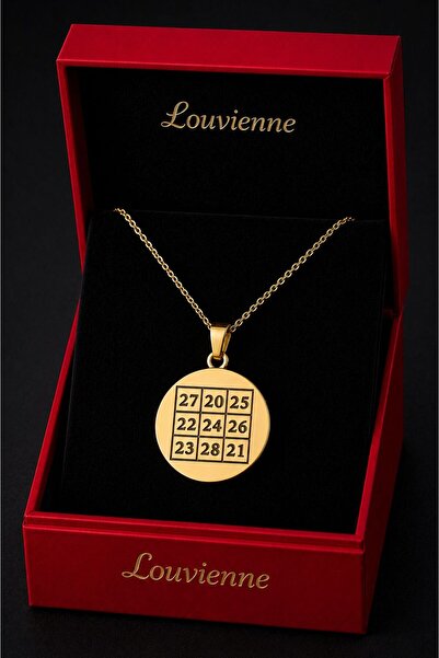 Louvienne Kubera Yantra Paslanmaz Çelik Kolye