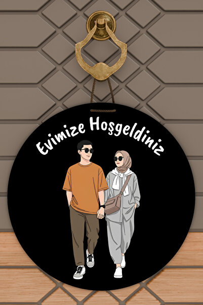 Dormot Yüksek Kaliteli Dijital Baskı, Standart Evimize Hoşgeldiniz Türbanlı Ç...
