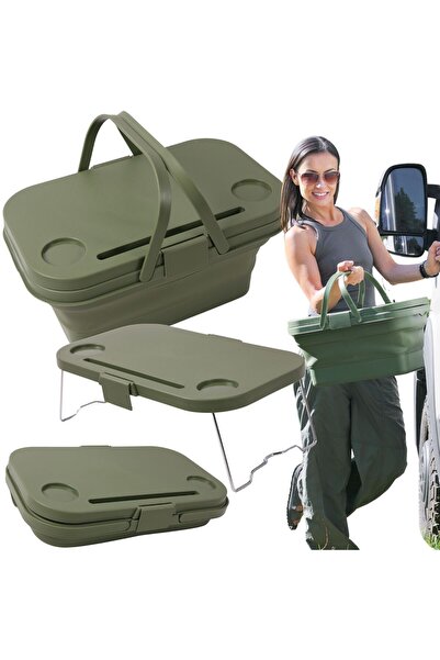 Mardil Spacious Silicone Foldable Basket With Handles, Basket For Storage And...