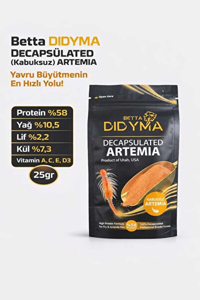 Betta Didyma Decapsulated (Kabuksuz) Artemia 25gr (Anahtarlık Hediyeli)
