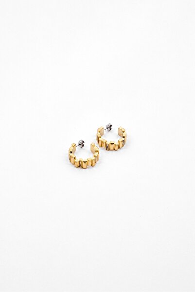 Calvin Klein Women 1 Pair Gold Plated Earrings, Gold
