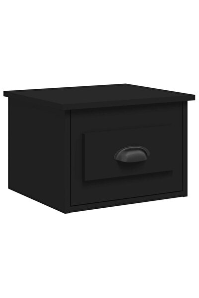 vidaxl Noptieră de perete, negru, 41,5x36x28 cm