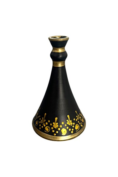 Ceramica Martinescu Sfesnic din ceramica neagra de marginea, 16 cm, potrivit ...