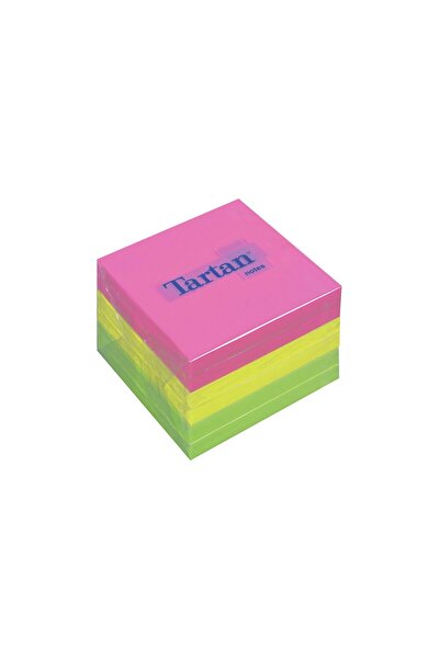 TARTAN Notițe adezive 76 x 76 mm 100 coli/buc neon Tartan, 6 buc/pachet