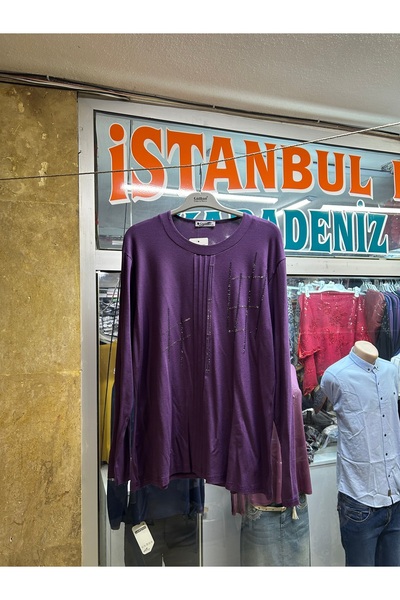 GÜLHAN Kadın Mor Renk Penye Tunik