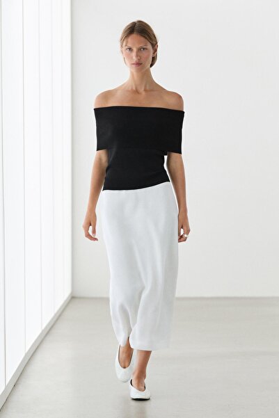 Massimo Dutti Açık omuzlu bluz