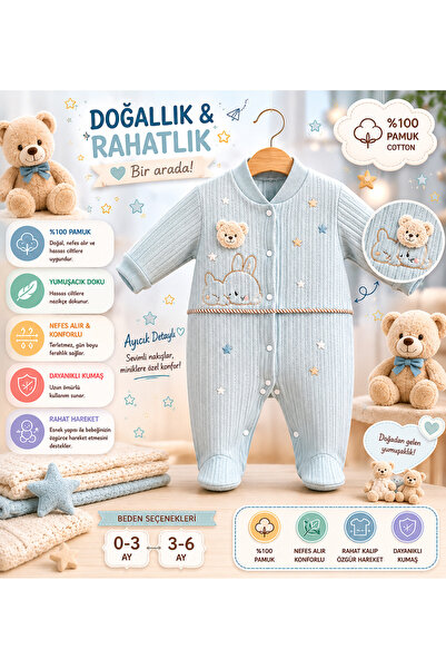 Gaye İlkim Kids Çocuk Butik Giyim Su Yeşili Bebek Tulum