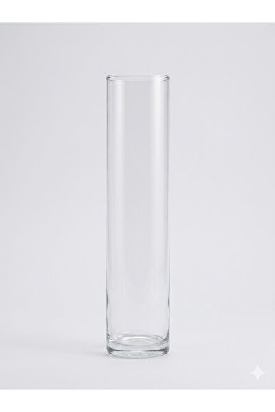 Decorlifes Decorlife Transparent Glass Cylindrical Vase, 10x50 cm, For Flower...