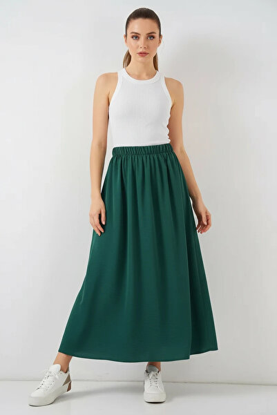 buğrahayalin Women's Long Emerald Green Skirt