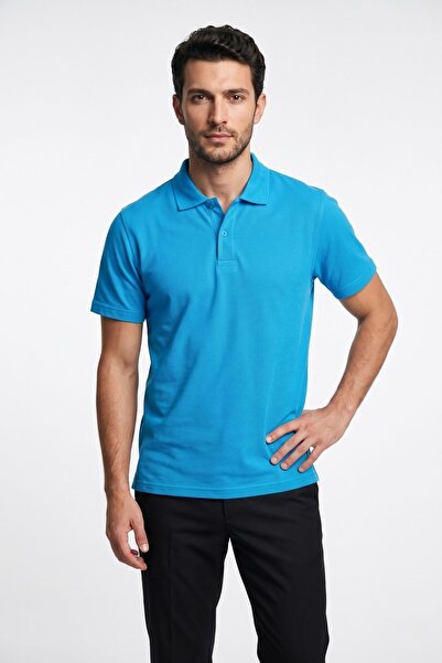 fevien Men's Casual Stylish Polo Collar Short Sleeve Button Detailed Comforta...