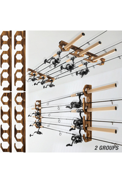 Choice1 Rhombic 12 rods Ghosthorn Holds Up to 12 Rods Fishing Pole Rod Racks ...