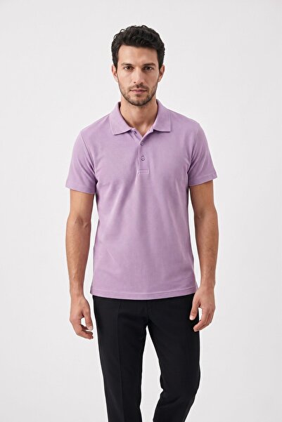 fevien Men's Casual Stylish Polo Collar Short Sleeve Button Detailed Comforta...