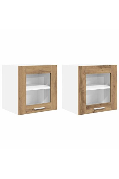 vidaxl Riga wall cabinet 2 pcs Artisanal Oak 40 x 31 x 40 cm