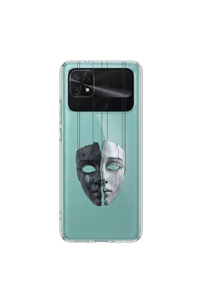 PPKin Poco C40 Compatible Aesthetic Face 7 Design Transparent Case