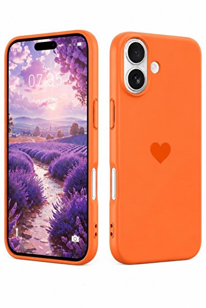 3GEN CASE iPhone 17 Kalp Logolu Lansman Kılıf İçi Kadife Kaplamalı Kamera Yük...