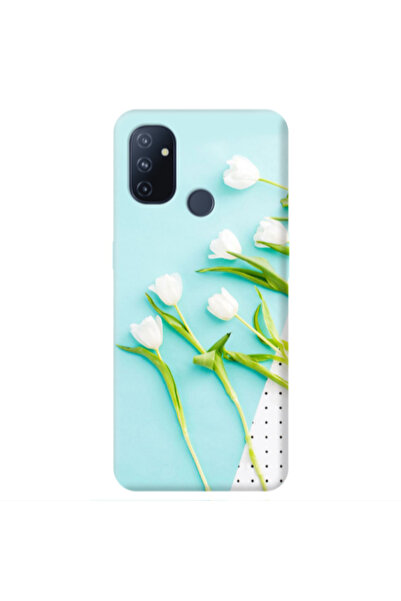 Other Oneplus Nord 100 White Tulips Transparent Silicone TPU Θήκη