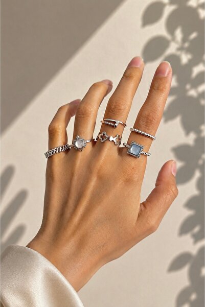 Okko Store Women's Mineli Multiple Ring Set