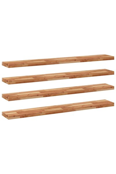 vidaxl Rafturi suspendate 4 buc. 120x20x4cm lemn masiv acacia netratat