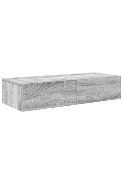 vidaxl Raft de perete cu sertare Gri Sonoma 80x31x17 cm Lemn prelucrat