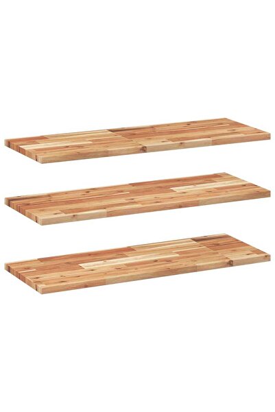 vidaxl Hanging shelves 3 pcs. 100x30x2cm solid untreated acacia wood