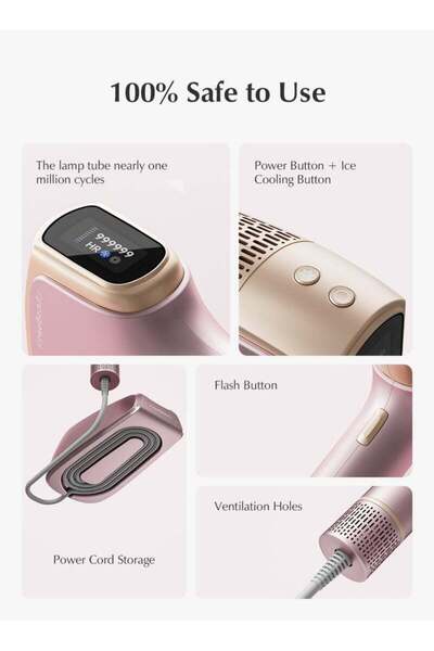 KINSEI BEAUTY T36 Ice Cooling Hair Removal Device with 3 Lamps, HR, face , bikini
