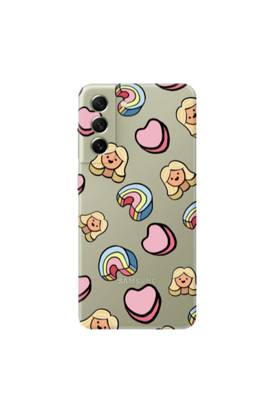 Other Samsung S22 Plus Girl rainbow and hearts Transparent Silicone TPU Θήκη