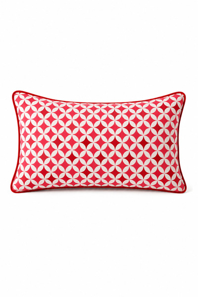 MODA CERO Retro Red Rectangular Throw Pillow Cover 30X50 cm