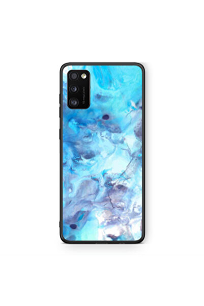 Other Samsung A41 Marble Clouds Black Glossy Θήκη