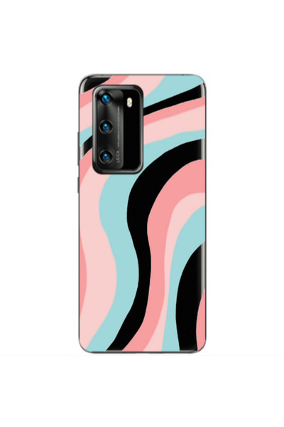 Other Huawei P40 Colored lines Transparent Silicone TPU Θήκη