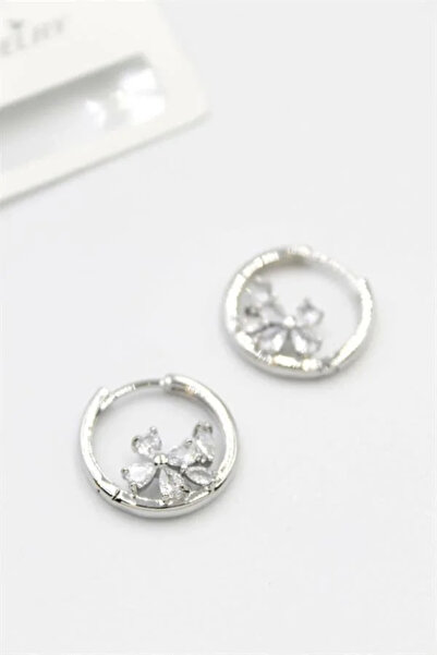 Marsilyan Nvdn- Ieg - Stone Flower Earrings - Silver Iegrs-Nvdn1