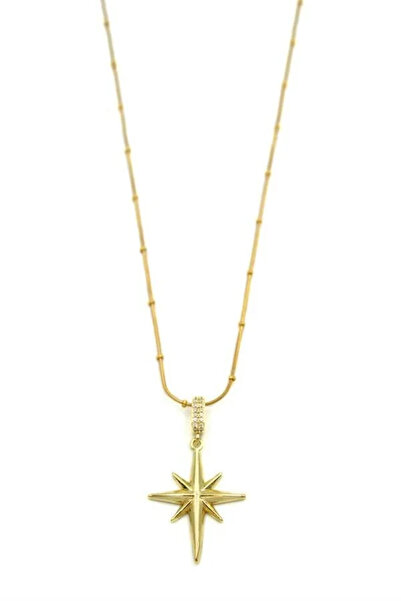 Marsilyan Nvdn- Ieg - North Star Necklace - Gold Iegrs-Nvdn1