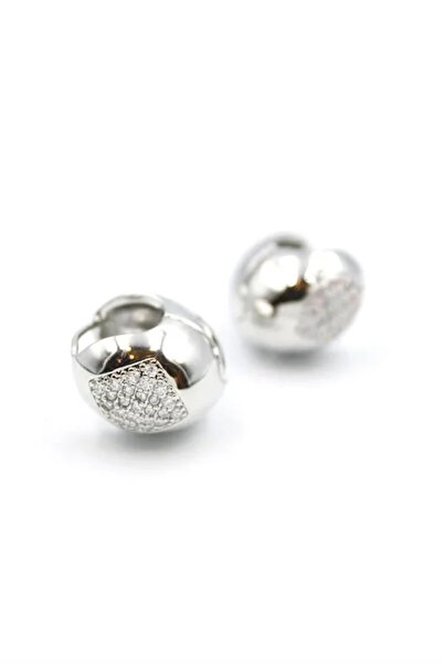 Marsilyan Nvdn- Ieg - Stone Ball Earrings - Silver Iegrs-Nvdn1