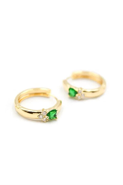 Marsilyan Nvdn- Ieg - Heart Hoop Earrings - Green Iegrs-Nvdn1