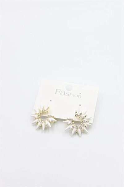 Marsilyan Nvdn- Ieg - Enamel Earrings - White Iegrs-Nvdn1