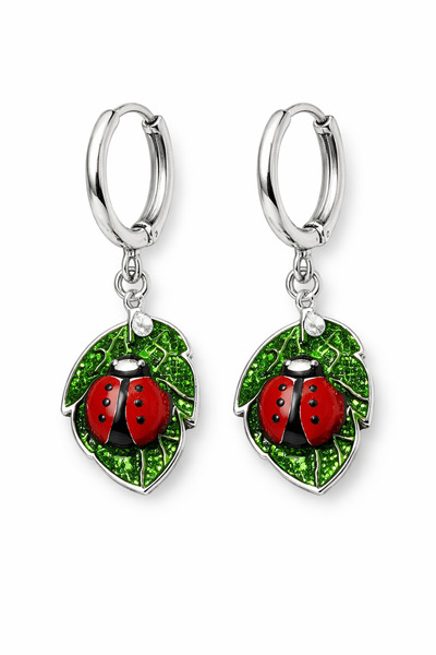 MakeWell Mixed Figure Silver Color Cute Dangle Earrings