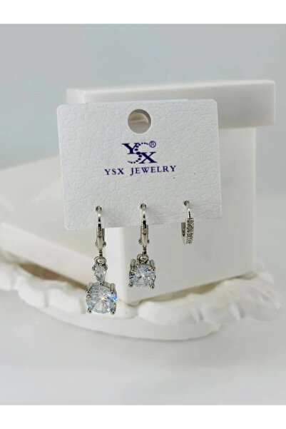 Marsilyan Nvdn- Ieg - Zircon Stone Triple Combination Earrings Iegrs-Nvdn1