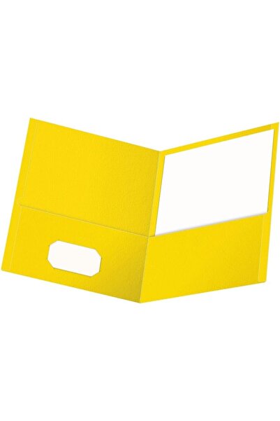 Yıldızan Terra Organik Double Pocket Folders, Textured Paper, Letter Size, Ye...