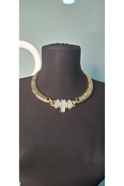 Mf Blue Pearlescent Choker