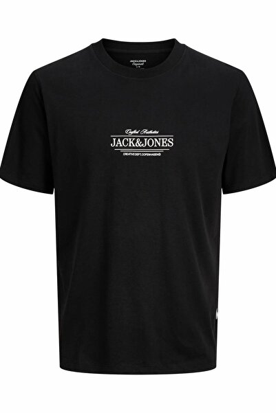 Jack & Jones Ανδρικό μπλουζάκι με στάμπα στο στήθος και κοντό μανίκι - Cassis