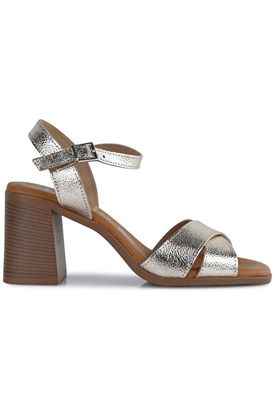 Oh! My Sandals Δερμάτινο χρυσό πέδιλο Oh my Sandals 5620