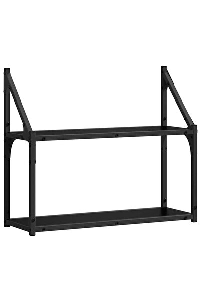 vidaxl Raft de perete Stejar negru 60 x 21 x 51 cm Lemn compozit